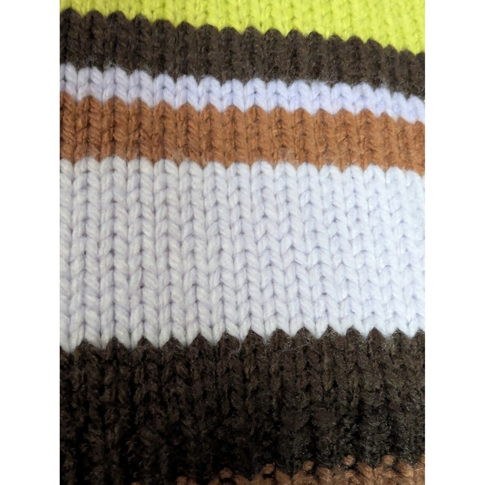 St. John's Bay Striped Cable Knit Sweater Small Multi-Color Crewneck Vintage Y2K - Picture 12 of 13